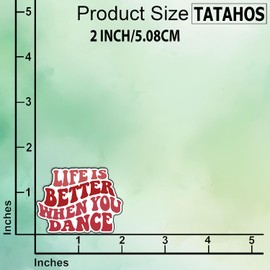 (3Pcs) Life is Better When You Dance Sticker – Dance Lover Decals for Water Bottles, Laptops, Dance Bags, Mirrors – Motivational Stickers for Dancers, Choreographers, Dance Teachers Gifts (2x1.6)