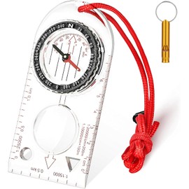 Flintronic Navigation Compass, Hiking Compass with Luminous Function, Waterproof Pocket Compass for Expedition Map Reading, Orienteering, Navigation, and Survival