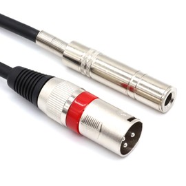 SiYear 6.35 mm 1/4" Female to XLR Male Adapter Cable,Quarter inch TS/TRS to XLR 3 Pin Interconnect Cable (1.5M)