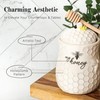 Young's Inc. Ceramic Honey Jar with Wooden Honey Dipper -