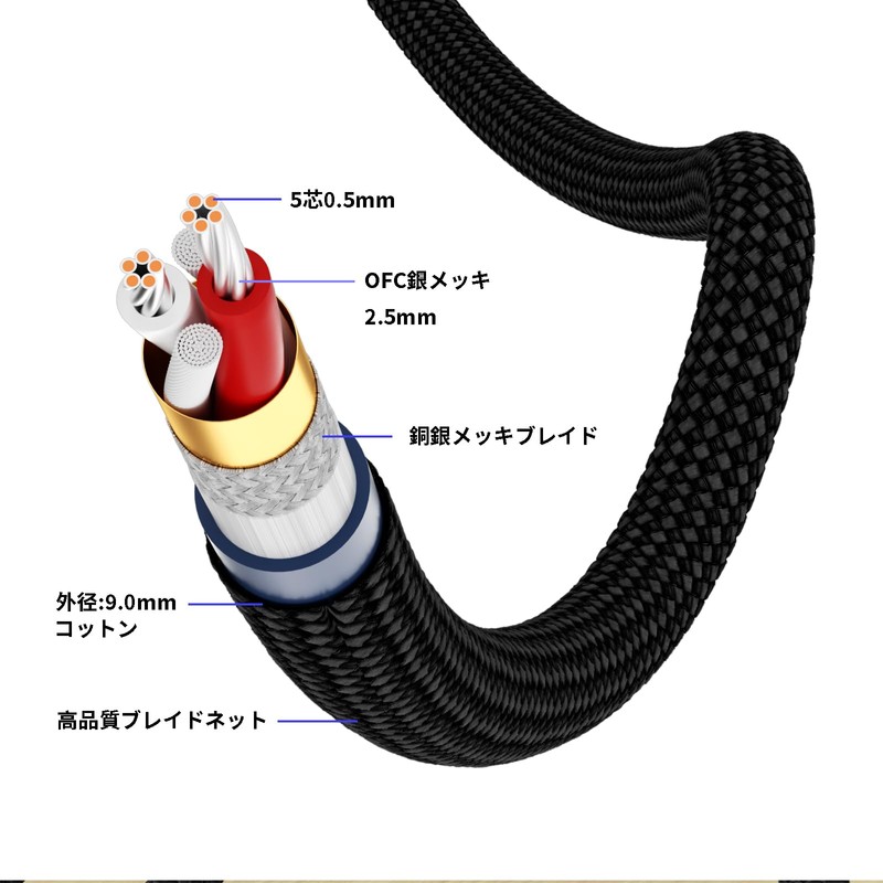Monosaudio 17AWG HiFi Audio Microphone Cable XLR Cable 3 Pin