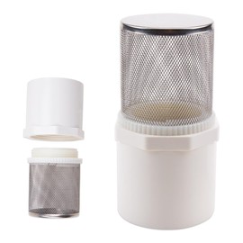 SaiDian 2Pcs Detachable Stainless Steel Filter Cover DN32/DN63 Hose Pipe Suction Filter for Removing Debris Includes Garden Hose Strainer for Reduced Solid Entry