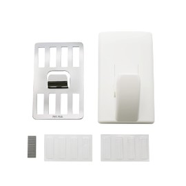 Wakabayashi Seisakusho P-8 Wall Bijin Staple Installation Just Hook Metal Hardware Set for Plasterboard White P-8JS-WH Metal Fittings/Width 2.6 x Depth 1.7 x Height 4.3 inches (66 x 43 x 111 mm)