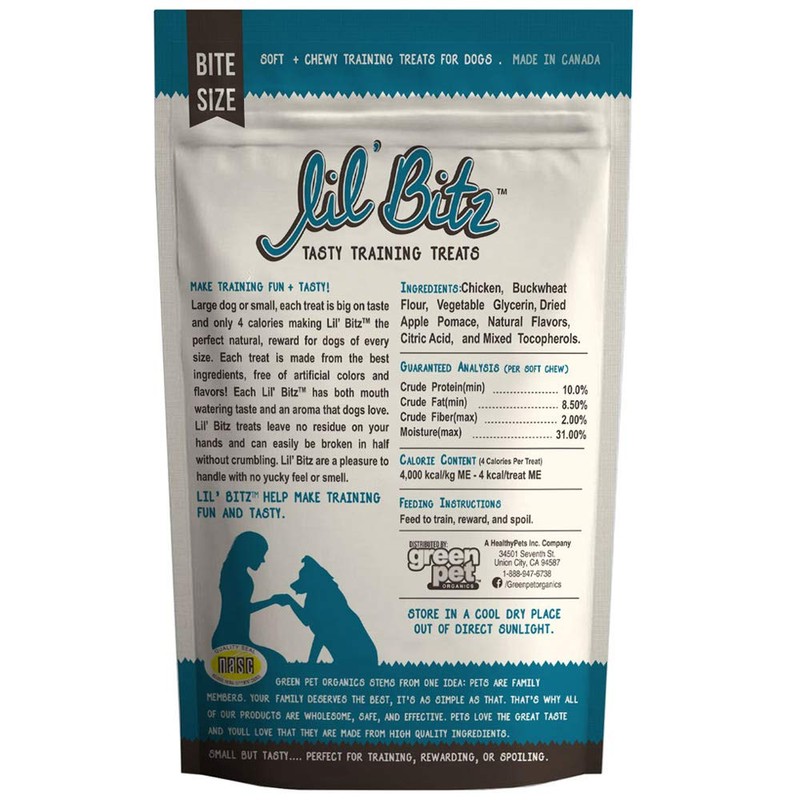 Lil' Bitz Flame Roasted Chicken Training Treats (4 oz)