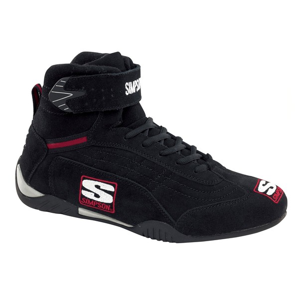Simpson Racing AD105BK Adrenaline Black Size 10-1/2 SFI Approved Driving Shoes