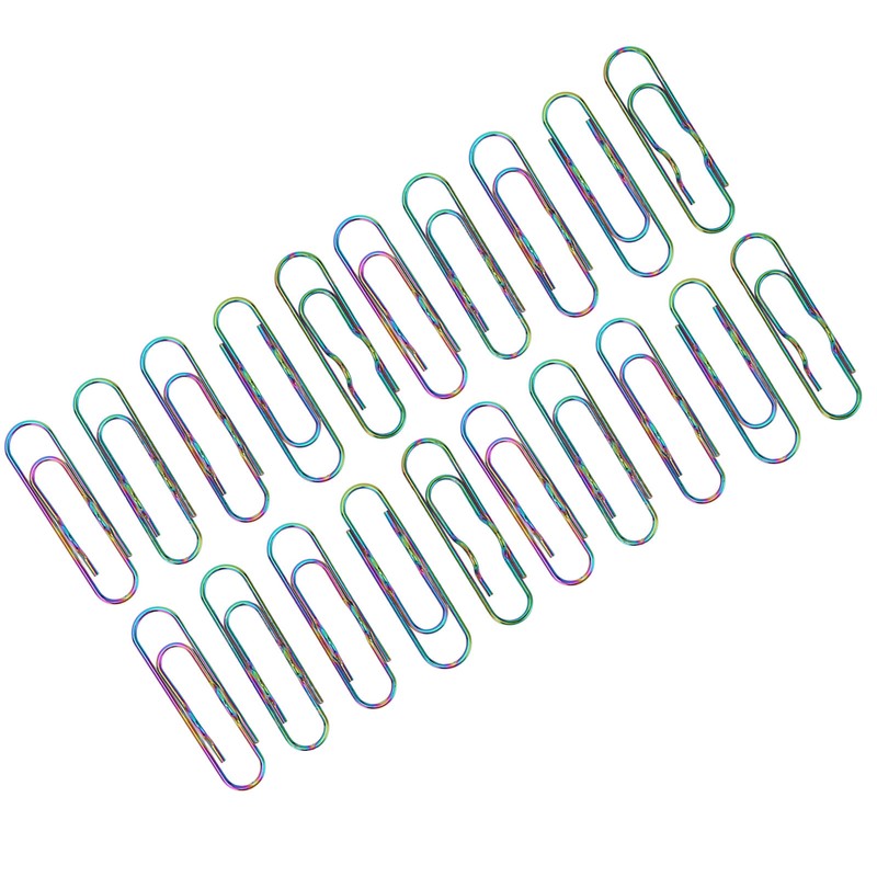 20pcs Metal Pen Clips Strong Clamping Force Rust Prevention Electroplating