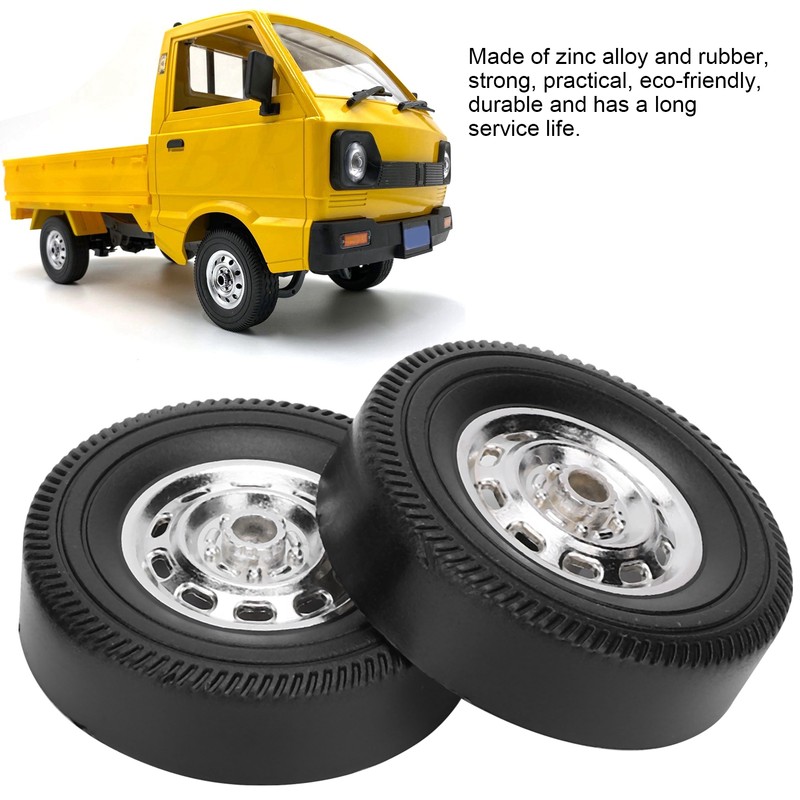 4Pcs Metal Drifting Rubber Wheel Tire Replacement Accessory for WPL