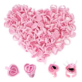 Anillos De Pegamento Para Extensin De Pestaas,100 Anillos Rosa