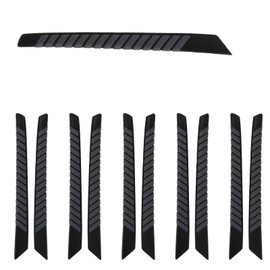 5 Pairs Eyeglass End Tips Anti-Slip Silicone Eyeglass End Tips Soft Eyeglass Temple End Tips Eyeglass Sunglasses Temple Tips for Flat Thin Metal Eyeglass Legs Black with Gray Twill