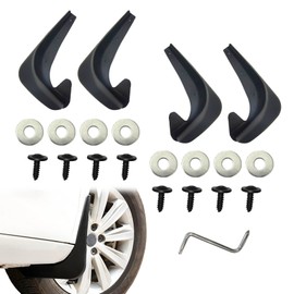 4PCS Car Mud Flaps, Mud Guard, Fender Guard, Splash Guard, Front & Rear Side Mud Guard, Wheel & Tire Splash Guards, Fender Against Sewage, Mud, Dust, Snow, No Drilling Mudguards Universal for Most Car