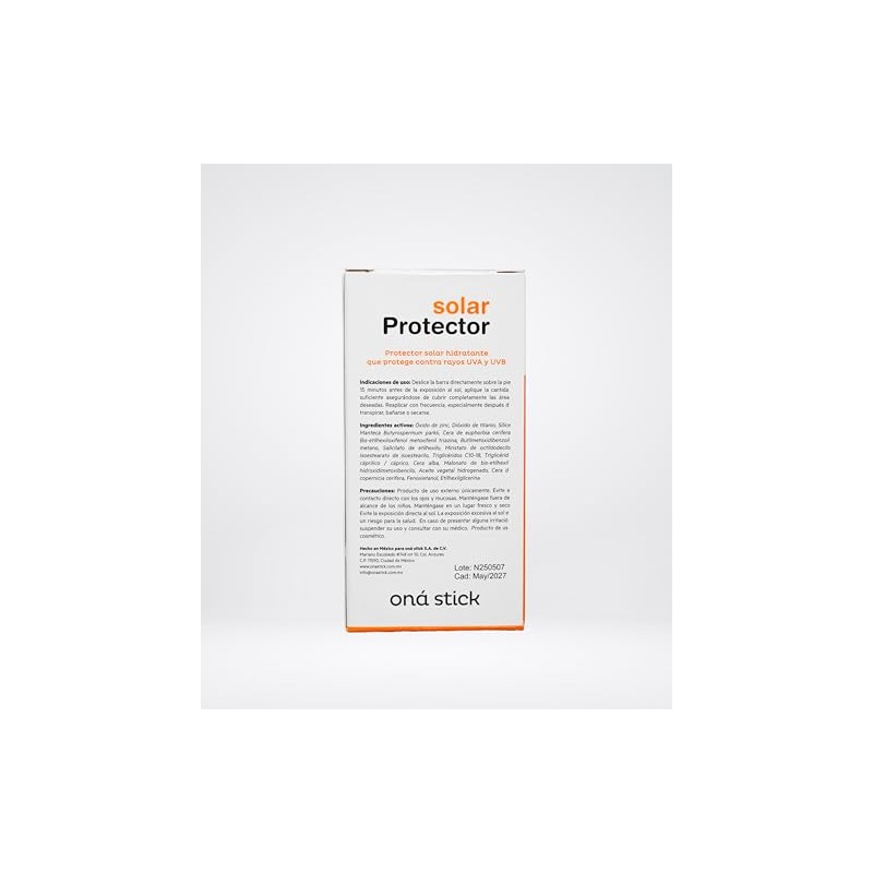 Protector Solar en Barra FPS 50+ Oná Stick