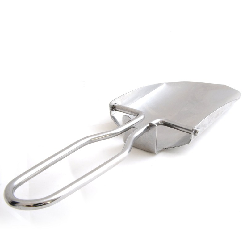 Extremely robust Folding Shovel Scooper () made from rustproof stainless