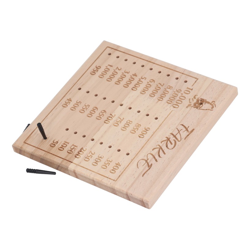 Farkle Dice Tray Improve Math Skills Wooden Classic Dice Game
