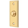 Deltana Bbs333cr003 Rectangular Contemporary Bell Button, Lifetime Brass