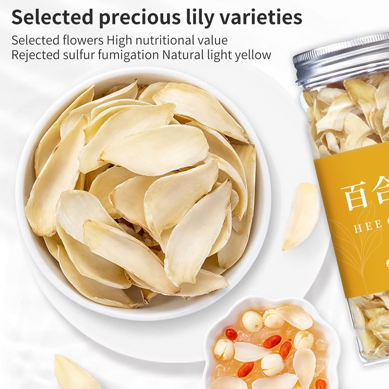 Hee Creek Dried Lily Bulb 240g (120g*2) 8.5oz Herbal Tea,