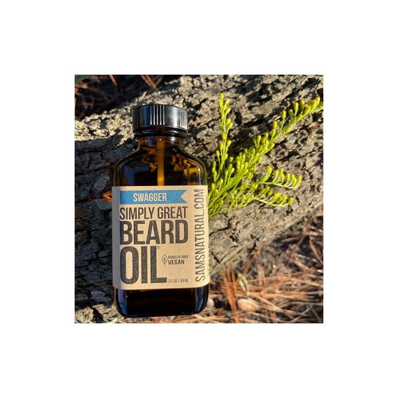 SWAGGER Scented Beard Oil - Beard Conditioner 3 Oz Easy