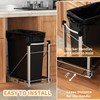 Chenthrall Adjustable Under Cabinet Trash Can Organizer with Soft Close