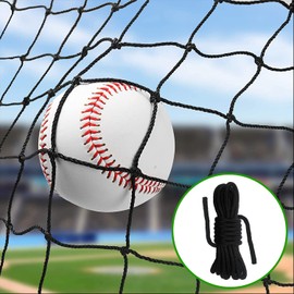 Wiseek 15'x30' Baseball Softball Backstop Nets, Heavy Duty Baseball Netting Ball Stop Netting #18 Nylon Sport Netting Barrier