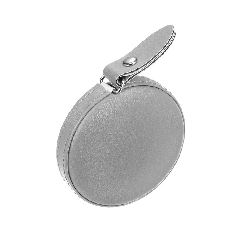 sourcing map Round Retractable Measuring Tape 150cm/60-inch Soft Leather Case