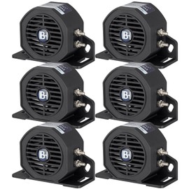 BANHAO Backup Alarm Reverse Beeper Waterproof 12V-48V 110dB Industrial Heavy-Duty Backup Warning Alarm for Truck Van Freight Lorry Heavy Vehicles (6 pcs)