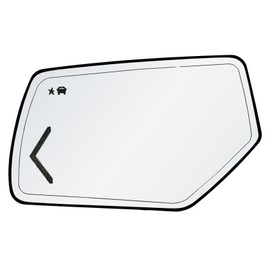 Driver Side Mirror Glass Assembly With Plastic Backing Plate Heated Compatible with 2015-2020 Chevy Suburban Tahoe, GMC Yukon (Blind Spot Detection) BSD with Turn Signal