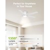 DAMINY 52 inch Ceiling Fans with Lights,5 Blades,6CCT, Remote Control