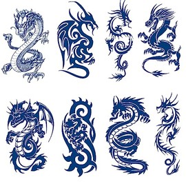 Fake Realistic Totem Tattoos, 8-Sheet Plant-Based Ink Animal Tattoos Tattoo Stickers, 2 Weeks Long Last Waterproof Semi-permanent Temporary Tattoos for Adults Men Women Girls Kids