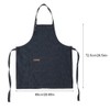 Denim Apron Baker Kitchen Restaurant Coffee Work Uniform with Front