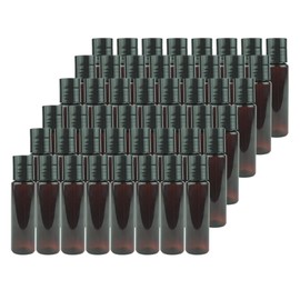 Nature Packaged Glass Amber 10ml Roll-On (Pack of 48) with Multi-tool - Glass Amber Bottle with Metallic Roller Ball and Plastic Twist Cap - Used for Essential Oils or Perfume Roll On Bottles