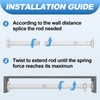 CorkLatta White Shower Curtain Rod 31 to 68 Inch,1 Inch