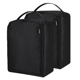 Gloppie Shoe Bags Travel Pouch (2 Pack) - Large Shoes Storage Bag Organizer, Black - Perfect for Men, Women, Business Trips & Gym