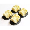 4 of 40x30mm Cream over Black Huge 3-D Skull Head,