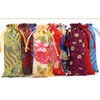 NC 10 pieces drawstring bag silk small drawstring gift jewellery