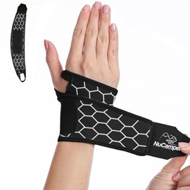 NuCamper Muñequera Para Síndrome Del Túnel Carpiano, Vendaje De Compresión Para Mano Izquierda Y Derecha Para Hombres Y Mujeres, Muñequera De Alta Ela