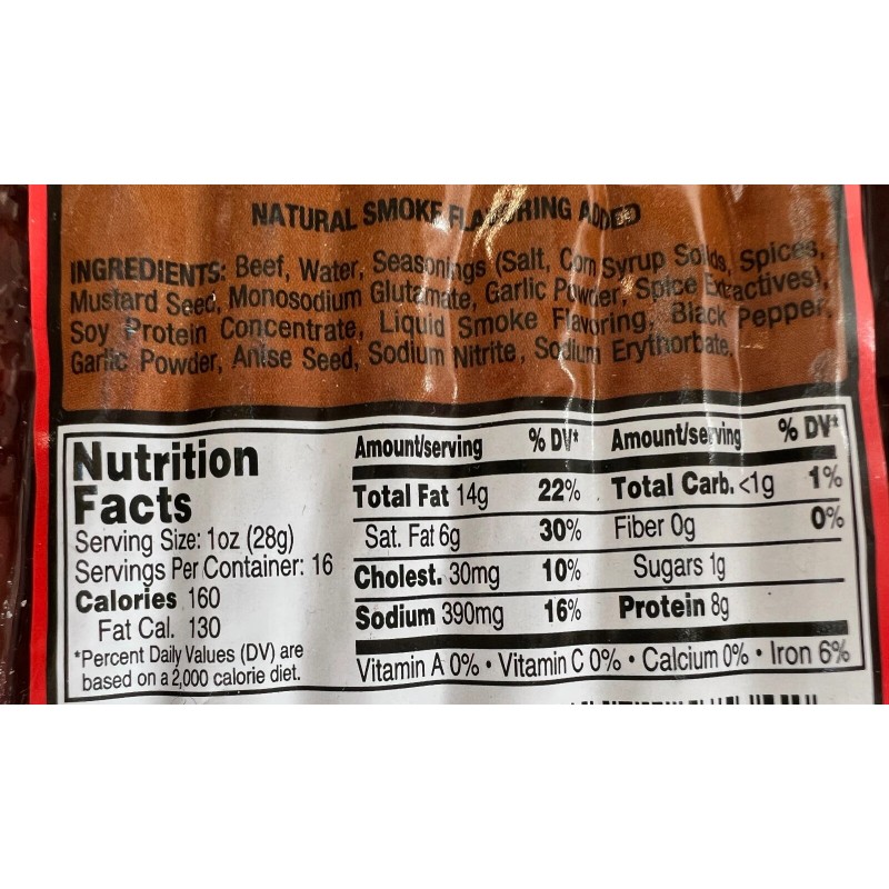 The Jerky Hut Beef Pepperoni Sticks 16oz VARIOUS FLAVORS 100%