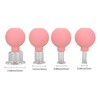 4pcs Glass Face Cupping Set Silicone Lymphatic Drainage Skin Lifting
