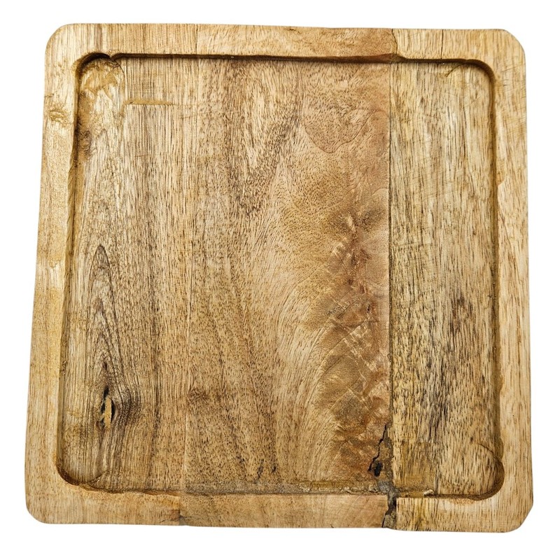 Mango Wood Tray Mango Wood Plate Decorative Brown Light Brown