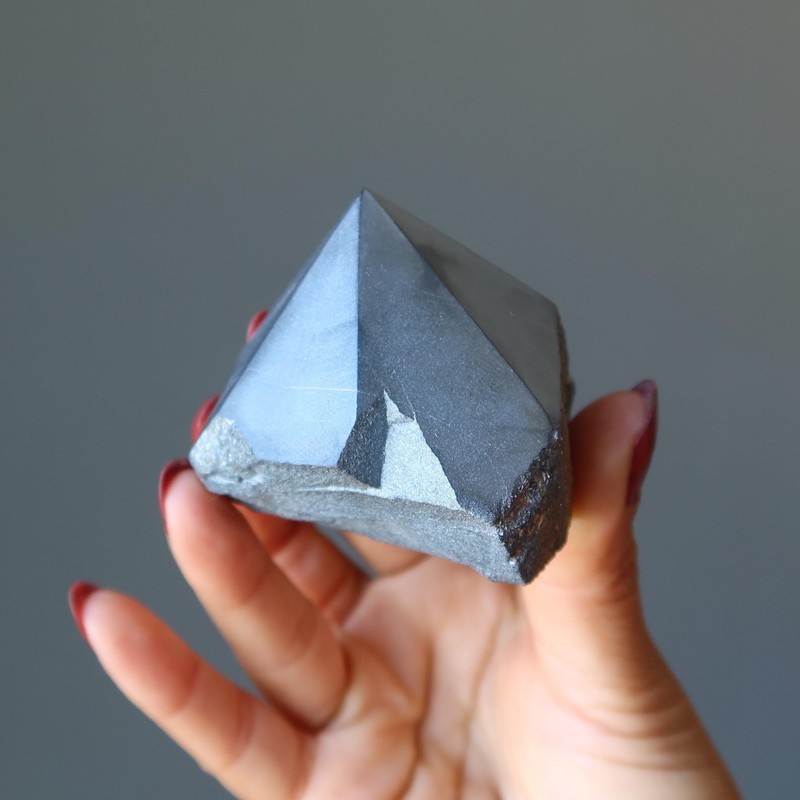 Satin Crystals Hematite Point Wand Calling My Guardian Protector Stone