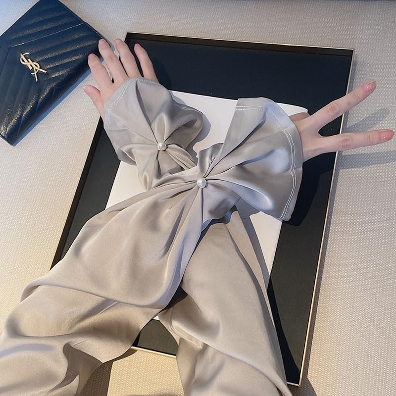 [Yogwoo] アームカバー アイスシルク ずれない 接触冷感-5℃ UVカット UPF50+ 吸汗速乾 冷感 伸縮性