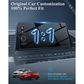 BIBIBO 3Pcs for 2025 Honda Odyssey Screen Protector 2025 Honda Odyssey (Touring/Elite) 9"Navigation Display& 12.8 Inch Rear Entertainment Screen [Anti Glare& Scratch Ultra-Clear] 2025 Honda Odyssey Accessories Odyssey 2025