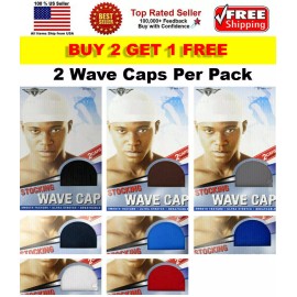 Maxim Men's Stocking Wave Cap Sports HeadWrap Pack of 2 Caps Breathable Ultra Stretch - Royal Blue