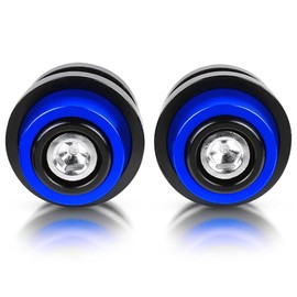 YIEBA M10 x 1.25 ride-on with swing arm, rear stand, swingharm spool slider for Yamaha FZR 400 1990, Kawasaki Z250 Z250 Z250SL 2013-2015 (blue)