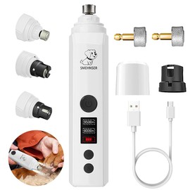 JESWO Cortauñas para Perro Recargable, 2 Velocidades Corta Uñas Canino con 2 Luz Led, Cortauñas para Gato Sin Dolor Silencioso, Limador de Uñas para Perro y Gatos Grande, Mediano y Pequeño