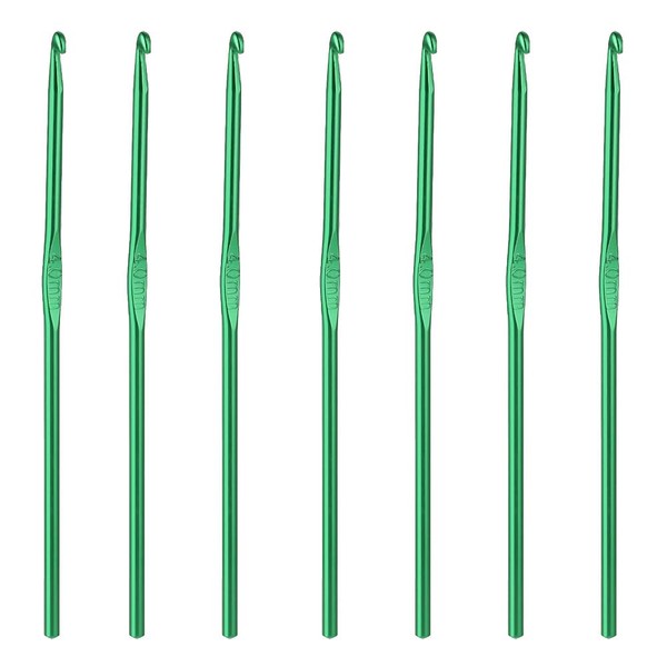 Häkelnadel Set, Häkelnadeln Set, Crochet Hook, 7 grüne Häkelnadel für