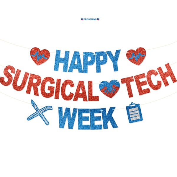 Happy Surgical Tech Week Banner - Surgical Tech Week Decorations