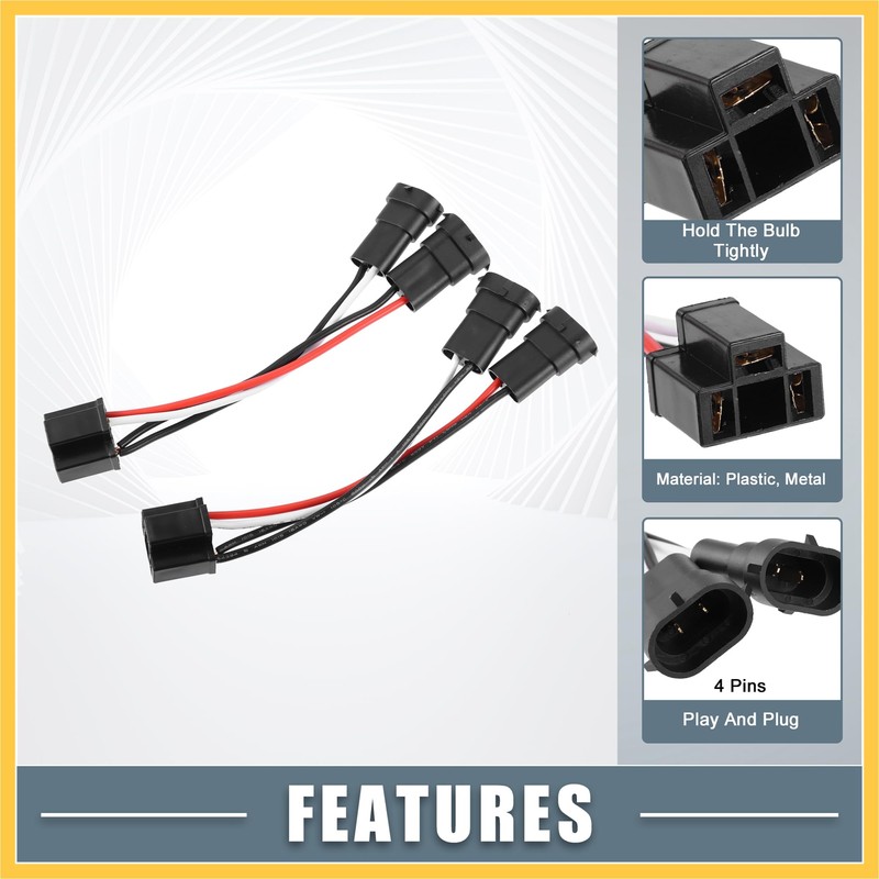 REPAIROCK H4 to H9/H11 Dual Beam Headlight Splitter Harness Adapter