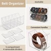 Belt Organizer 2 Pack Clear Acrylic Belt Holder for Closet
