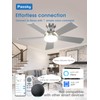 Passky Ceiling Fans with Lights, 42 Inch Smart Ceiling Fan