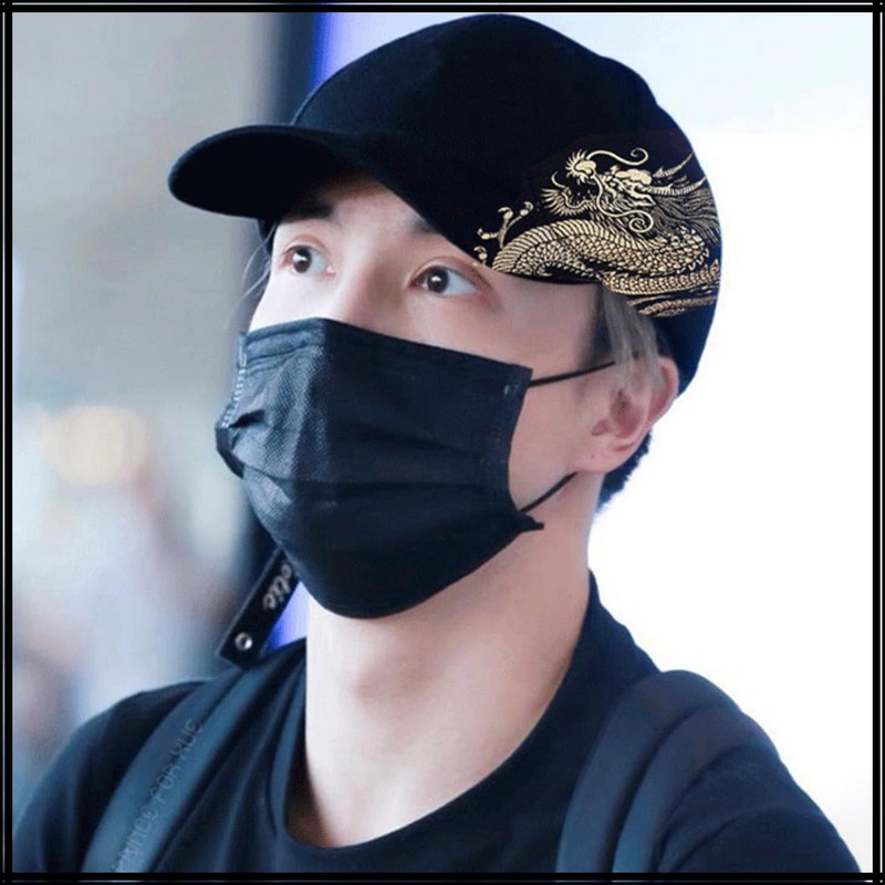 White Fang CZ278 Men's Hat Cap, Dragon, Dragon, Cool, Outdoor,