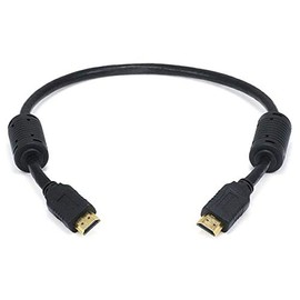 Monoprice 4K High Speed HDMI Cable - HDMI 2.0, 4K@60Hz, HDR, HDR10, Dolby Vision, 18Gbps, YUV 4:4:4, 28AWG, with Ferrite Cores, 1.5 Feet, Black